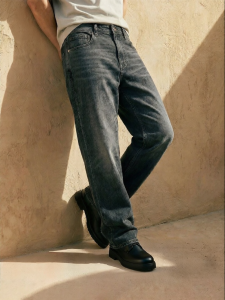 Jack Jones | Cat Whisker Washed Spring Summer Men Jeans with Side Pockets and Double Buttock Pockets
