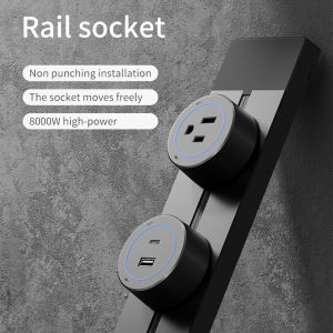 2025 Hot Popular S8 Series Office Desk Power Rail Track System Electric Socket Outlet Kitchen Conference Table Socket