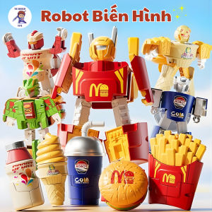 Đồ Chơi Robot Biến Hình Transformer 2in1 Hamburger / Khoai Tây Chiên - Đồ Chơi Lắp Ráp Thức Ăn