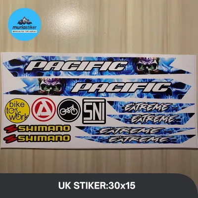 Stiker Sepeda Custom Pacific