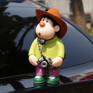 Car Decorative Plush Toy Fat Tiger with Bent Head New 2025 Model Year Automobile Ornaments External Doll Hanging Accessories