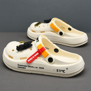 Comfortable Breathable Mens Sandals Thick Bottom Beach Casual Slippers Fashionable Summer Driving Two-use Anti-slip EVA Material