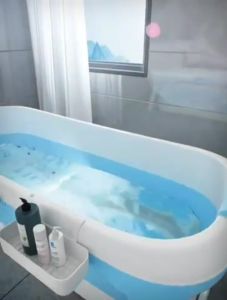 อ่างอาบน้ำ พับได้ 6 ชั้น อ่างสปา วัสดุกันความร้อน ผู้ใหญ่สามารถนอนแช่ได้ รับน้ำหนักได้ถึง 200 กิโล