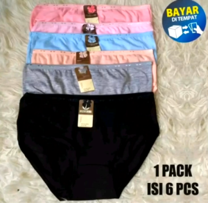 PROMO Paket 12 pcs cd motif polos celana dalam wanita premium quality cd wanita size M L XL XXL