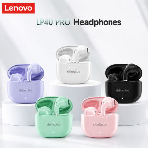 Lenovo | Lenovo LP40 Pro TWS Earphones Wireless Bluetooth 5.4 Earbuds Bass Touch Control Stereo Noise Reduction Long Standby Women Gifts