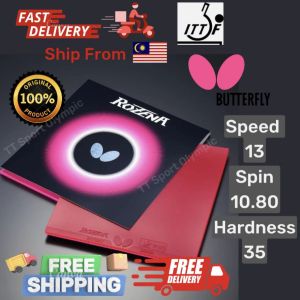 Butterfly Rozena Rubber Speed Spin Control Table Tennis 蝴蝶套胶乒乓运动 TT Sport Getah Ping Pong Japan dhs donic nittaku stiga ittf