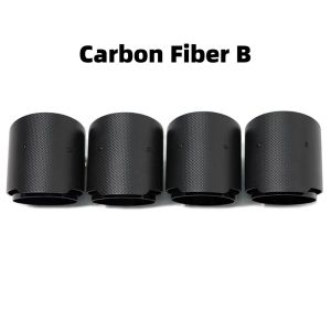 4 PCS/lot Carbon Fiber Matte Car Exhaust Tip For BMW M2 F87 M3 F80 M4 F82 M5 F10 M6 F12 Muffler Tip