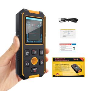NOYAFA NF-513S เครื่องตรวจจับโลหะเครื่องสแกนผนังดิจิตอลเลเซอร์ Rangefinder จอแสดงผล LCD Wall Detector STUD Finder