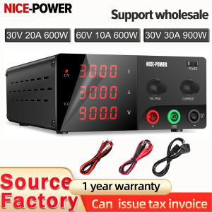 สวิตชิ่งดีแหล่งจ่ายไฟ DC 30V 30a 900W ตัวควบคุมแรงดันไฟฟ้า และ ตัวควบคุมแรงดันไฟ 220V - 12V สำหรับซ่อมมือถือ R-SPS3030 สีดำ
