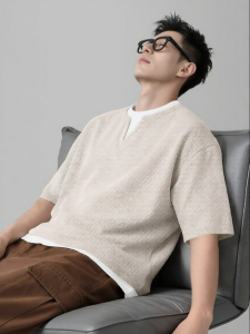 Jeanswest | Áo Thun Nam T-shirt Cổ Tròn Tay Ngắn Kiểu Phong Cách Lớp Đệm hè