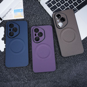 Luxury Carbon Fiber PC Builtin For Magsafe Magnetic Phone Case For Honor 400 Pro Wireless Charge Frosted Full Frame Bumper Cover