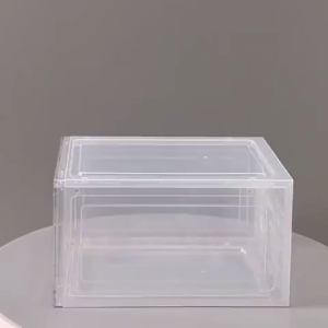 Dustproof Clear Acrylic Shoe Drawer Box Stackable Transparent Storage Cabinet for Sneaker & Footwea