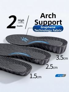 ZUYINBULUO | Invisible Height Increasing Insoles Foot Arch Support Odor Preventing
