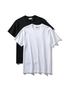 เสื้อยืดคอกลมแขนสั้นผ้าฝ้ายระบายอากาศทรงหลวมสำหรับผู้ชาย ฤดูร้อน 2025 แฟชั่นลำลอง สีสันสดใส ทรงหลวม แขนสั้น