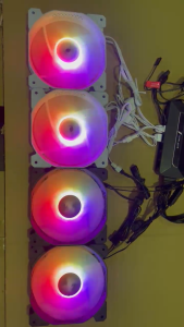 1st Player F7 BLACK / WHITE Forward Reverse Casing Fan 12CM ARGB LED 120MM Chassis Fan PC Case