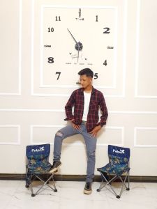 CELANA jeans pria sobek lutut ABU