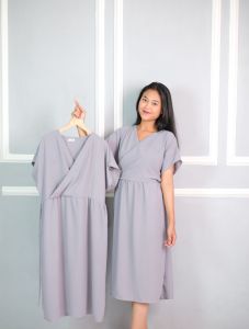 casilda dres daster kimono tali belakang polos cringkle airflow premium