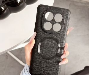 สำหรับ Redmi Note 14 Pro Plus 5G เคสหนังลิ้นจี่เคสครอบโทรศัพท์แข็ง