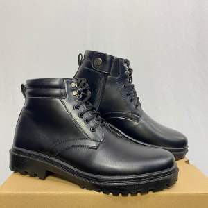 Sepatu pdh dinas satpam security model sole rajawali warna hitam doof & mengkilap
