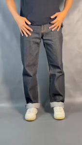 CELANA PANJANG RAW SALVADGE STIK BALIK JEANS DENIM PRIA REGULER JUNIOR SIZE 25-33