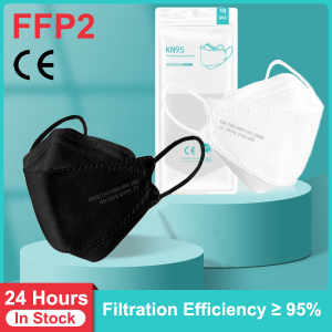 20PCS Adult Fish KN95 FFP2 Mask CE Approved Masks Dust Respirator Protective Face Masks Melt-blown Filtering Fast Delivery