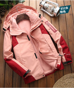 Battle Ground Suro Autumn and Winter Men and Women Outdoor Couple Shell Jacket Three in One Two-Piece Set Plus Size Outwear Mountaineering Clothing