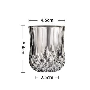 Vintage Diamond Cut Whiskey Glass Creative Crystal Shot Glass Barware Set For Home Party Drinking Gifts Collection