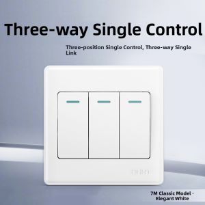 CHNT | Household 86 Type AC 10A 16A 1-Opening 5-Socket Wall Switch Panel