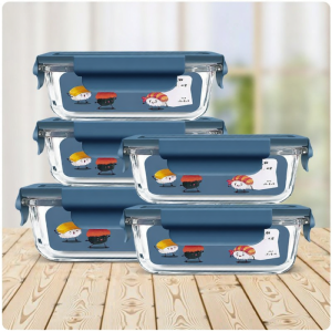 Microwaveable Glass Meal Box Sealed