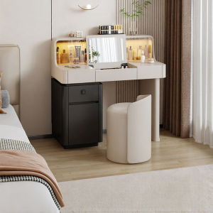 ZUNTONGGE | Flip Top Concealed Mirror Dressing Table