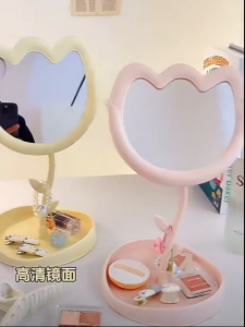 HOVELSHOP Cermin Bentuk Bunga Tulip Aesthetic Mirror Korean Style Fashion Wanita Kaca Rias