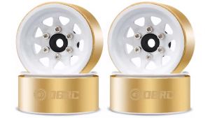 OGRC 1.0 Brass RC Deep Dish Wheel Rims Beadlock Wheels for 1/18 TRX4M 1/24 SCX24 C10 JLU Deadbolt Gladiator Bronco Crawler Car