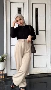 Kulot Cozie Pants Bahan Knit Premium Celana Wanita Terbaru Ukuran MLXLXXL Celana Kulot Cozie Knit