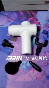 Bobbi New Design Professional Ultra Quiet Pain Relief Massage Gun Electric With 4 Heads & 6 Speed Mode Back Pain Portable USB Type-C