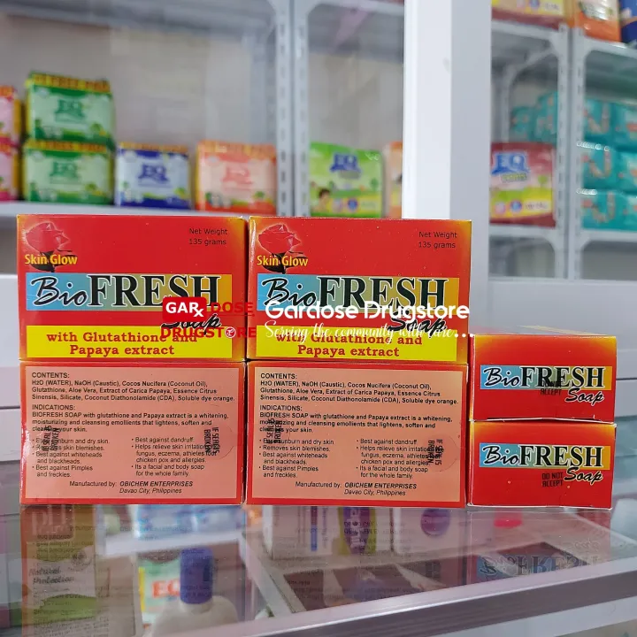 [Licensed Drugstore] Biofresh Soap with Glutathione & Papaya Extract 135g  Moisturizing And Whitening Soap Normal Skin Care Soap Premium Body Cleanser  - Lazada
