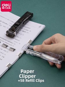 deli | Document Fixing Clips File Organizer Binder Heavy Duty Metal Clip