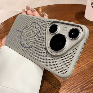 Ultra-Thin Magnetic Absorption Phone Case for Huawei Pura80pro Pura70 New Model Breathable Cooling Female Version Fresh P70 Hollow out Design Protective Cover