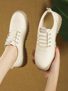 Womens Casual Leather Shoes Soft Bottom Anti-slip Comfortable All-season Slip-ons Fashionable Tassel Detail Daily Wear