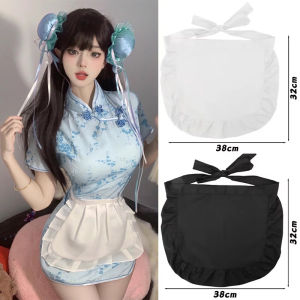 แม่บ้านคอสเพลย์ผ้ากันเปื้อนที่เอวแต่งระบายสำหรับปาร์ตี้ทำอาหารผ้ากันเปื้อนครึ่งตัวผ้ากันเปื้อนผู้หญิงผ้ากันเปื้อนที่เอวแม่บ้านคอสเพลย์ปาร์ตี้ทำอาหารชุดคอสเพลย์ผู้หญิง