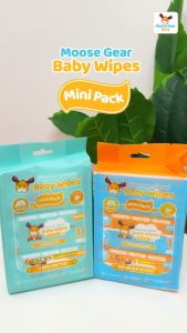 Moose Gear Baby Mini Wipes Premium Unscented 18PACKS (11s per pack) Extract Thick & Soft