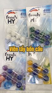 Viên Tẩy Bồn Cầu Fresh HY 350 Lần Xả Làm Sạch Khuẩn & Ngăn Ngừa Mảng Bám Khử Mùi Và Lưu Hương Thơm Mát (2 Vỉ Treo)