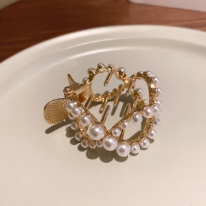 High Ponytail Grip Womens Summer Pearl Topknot Hair Clip Back Head Fixed Gadget Shark Clip Hair Clip Headdress