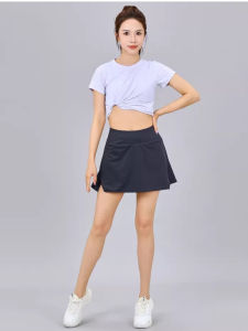 New Womens A-Line Tennis Skirt Golf Skorts inner Shorts Pants Badminton Running Yoga Skirts High Elastic Waist