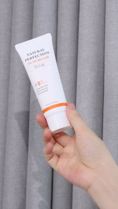 Kem chống nắng nâng tone Dr Lady Natural 60ml Hàn Quốc SPF50+ giúp nâng tone mỏng nhẹ kiềm dầu chống nước