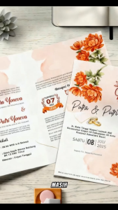 200 Undangan Pernikahan Khitanan Ngunduh Mantu Model Elegan 858-863