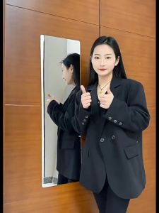 STRAIGHT EDGE Acrylic soft mirror self-adhesive mesh red makeup mirrorwall mounted dressing mirror full body mirror household bathroom mirror