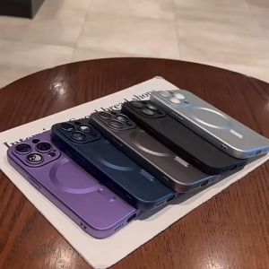 ARCHOR For iPhone X XS XR Max 7 8 Plus SE 2020 For iPhone 11 12 13 14 15 16 Pro Max Plus All Inclusive Lens Protection Soft TPU Shockproof Protect Back Cover Luxury Magnetic Magsafe Wireless Charging Matte Liquid Silicone Phone Case