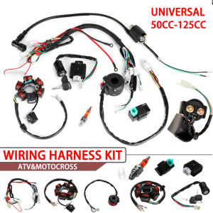 JPK Full Quad Wire Harness Suitable For 50cc 70cc 90cc 110cc 125cc Electric Start For Motorcycle ATV Quad Pit Bike Buggy Go Kart