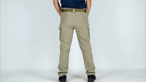 Cargo Pants For Men IX7 Overalls Trousers Mens Multi-pocket Waterproof Sweat-absorbent Tactical Outdoor Pants Training Workwear Plus Size