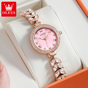 OLEVS | Pink Mother of Pearl Small Dial Luxury Bracelet Style Womens Watch